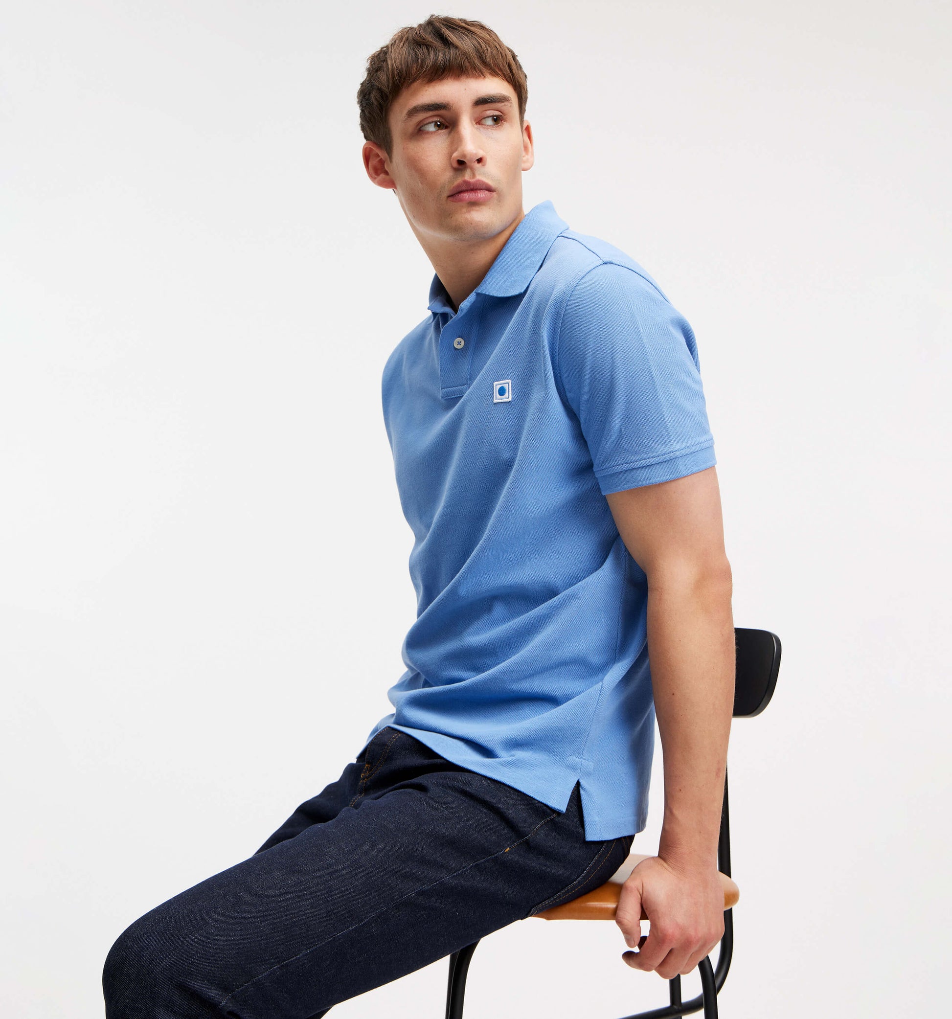 The Rene - Pique Polo In Blue From King Essentials