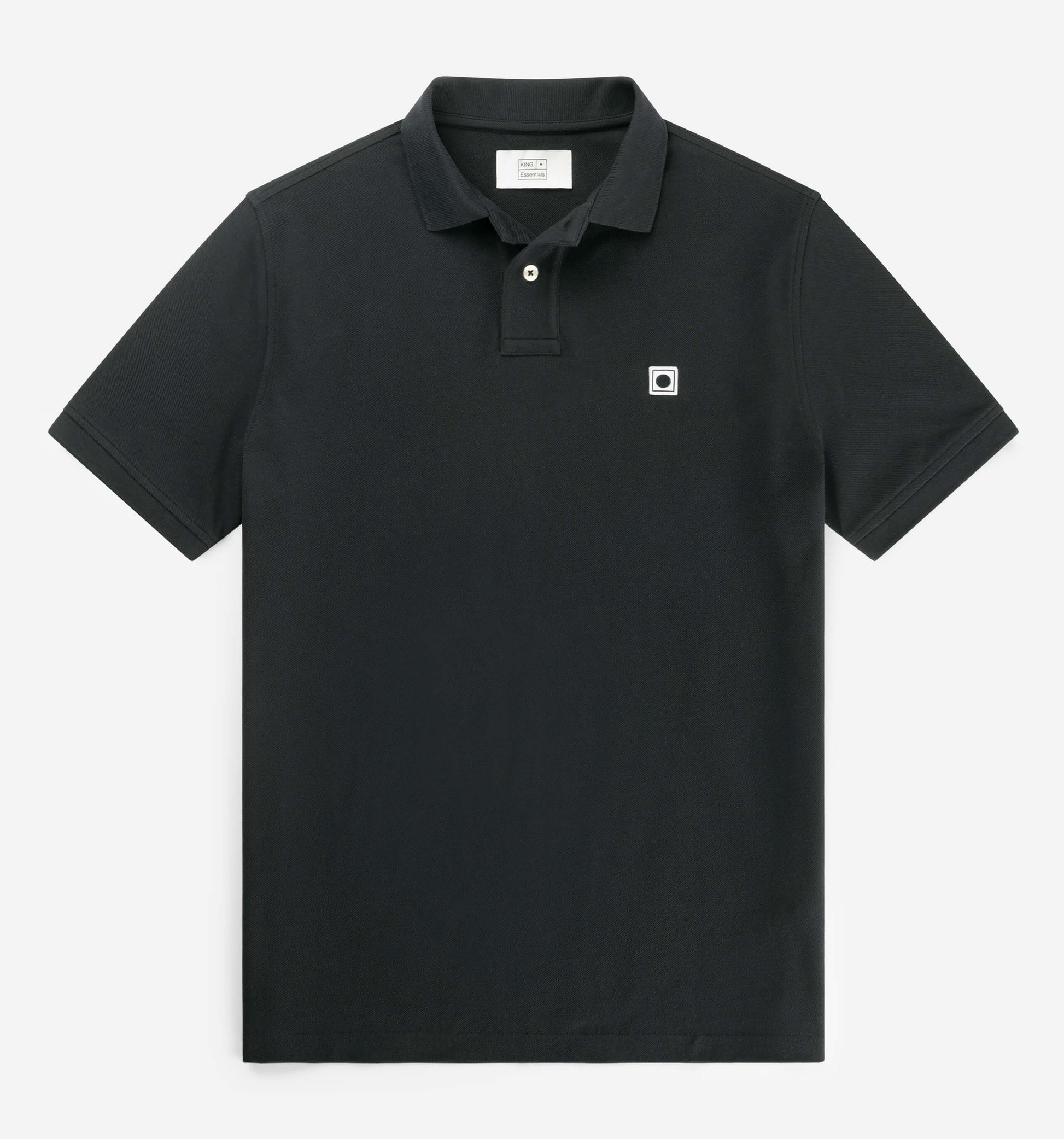 The Rene - Pique Polo In Black From King Essentials