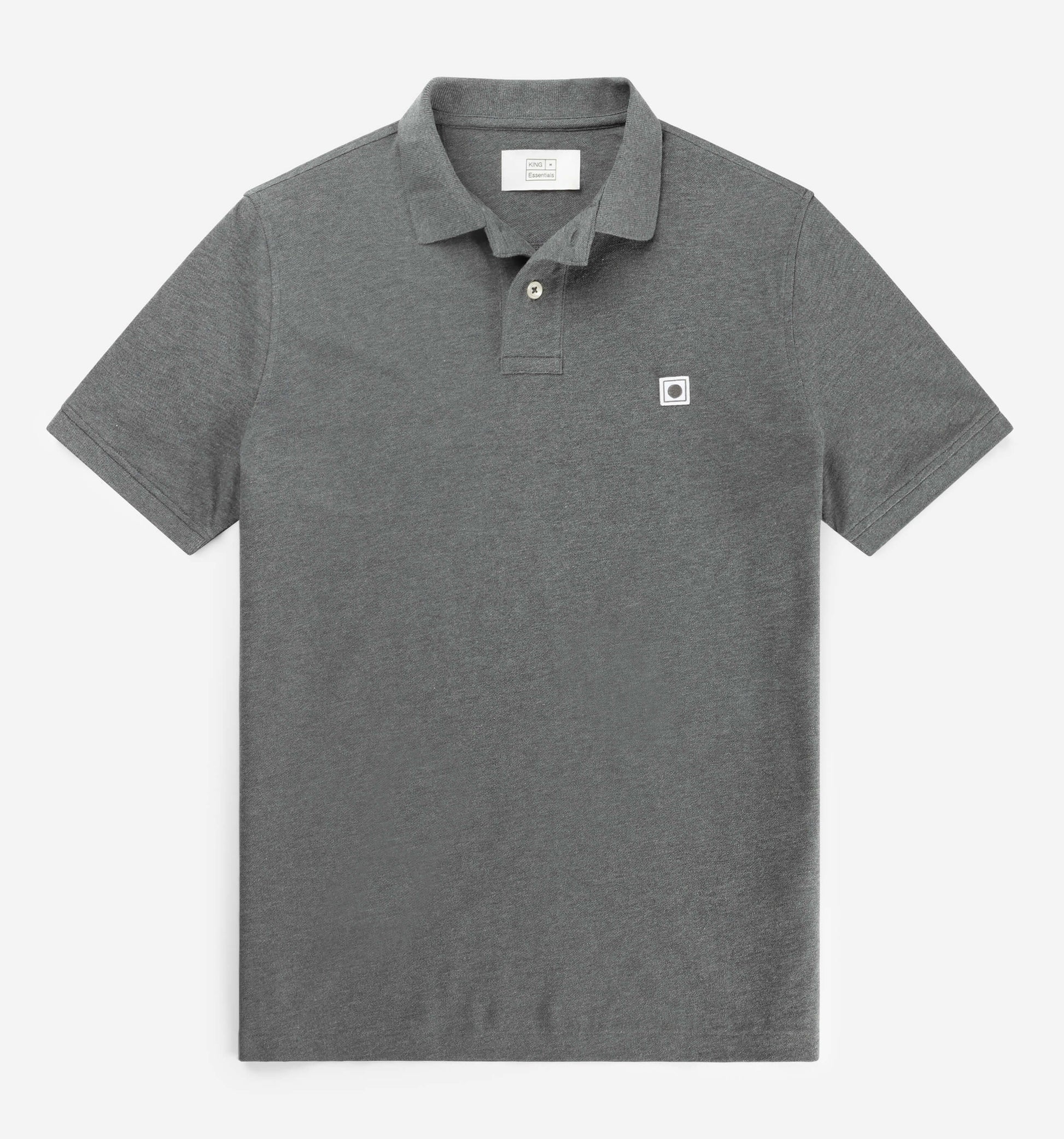 The Rene - Pique Polo In Dark Grey From King Essentials