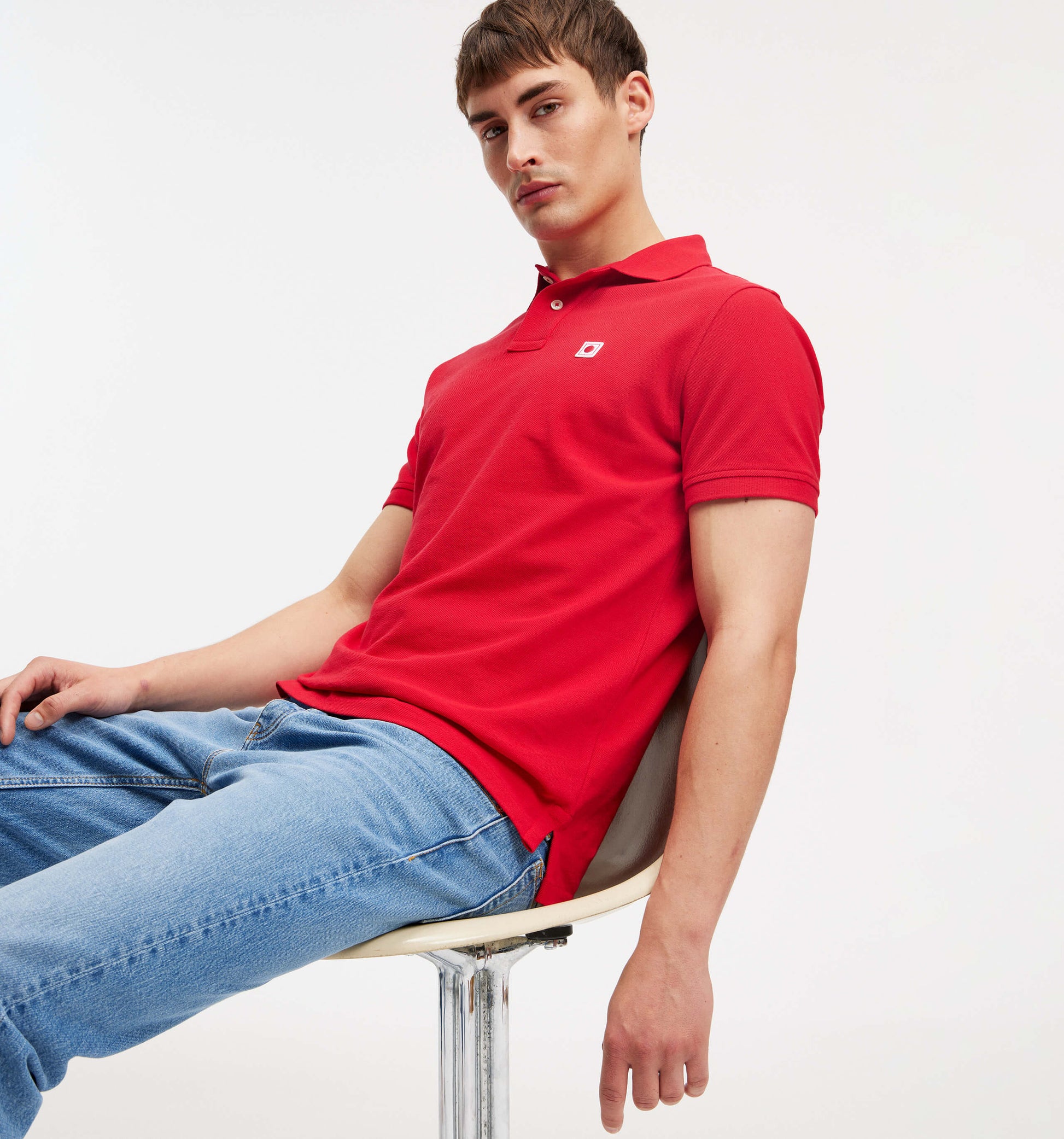The Rene - Pique Polo In Red From King Essentials