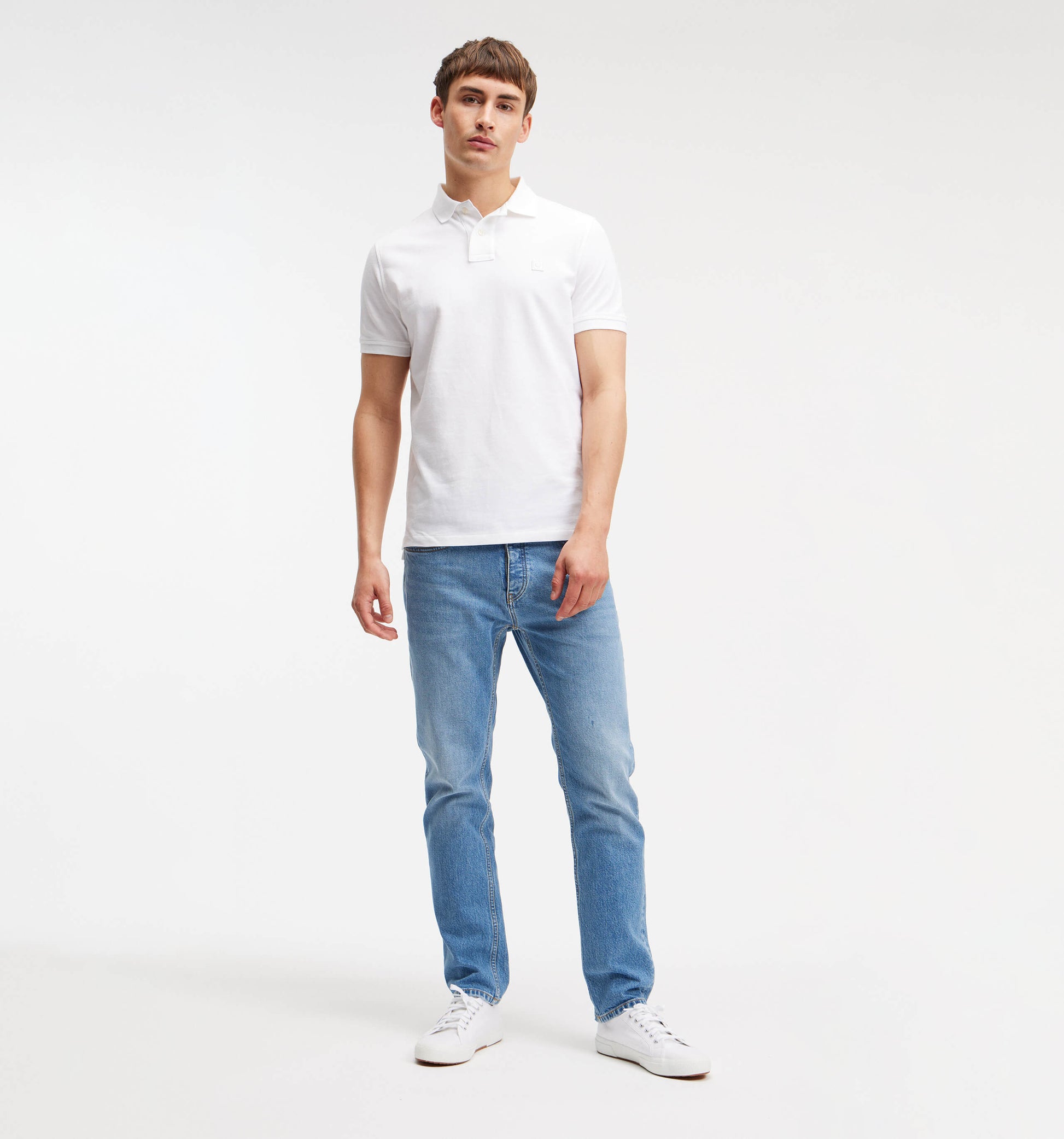 The Rene - Pique Polo In White From King Essentials