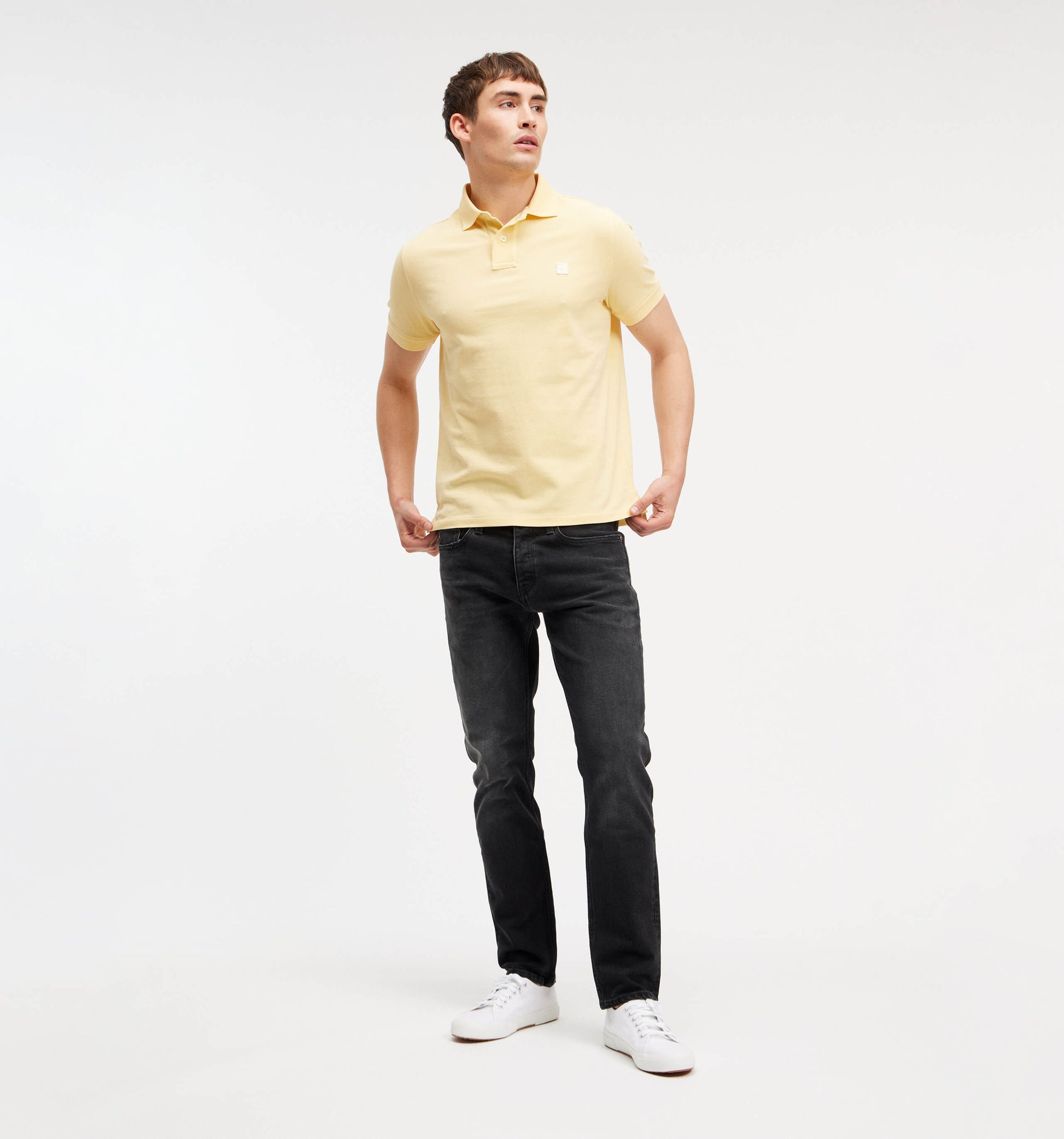 The Rene - Pique Polo In Yellow From King Essentials