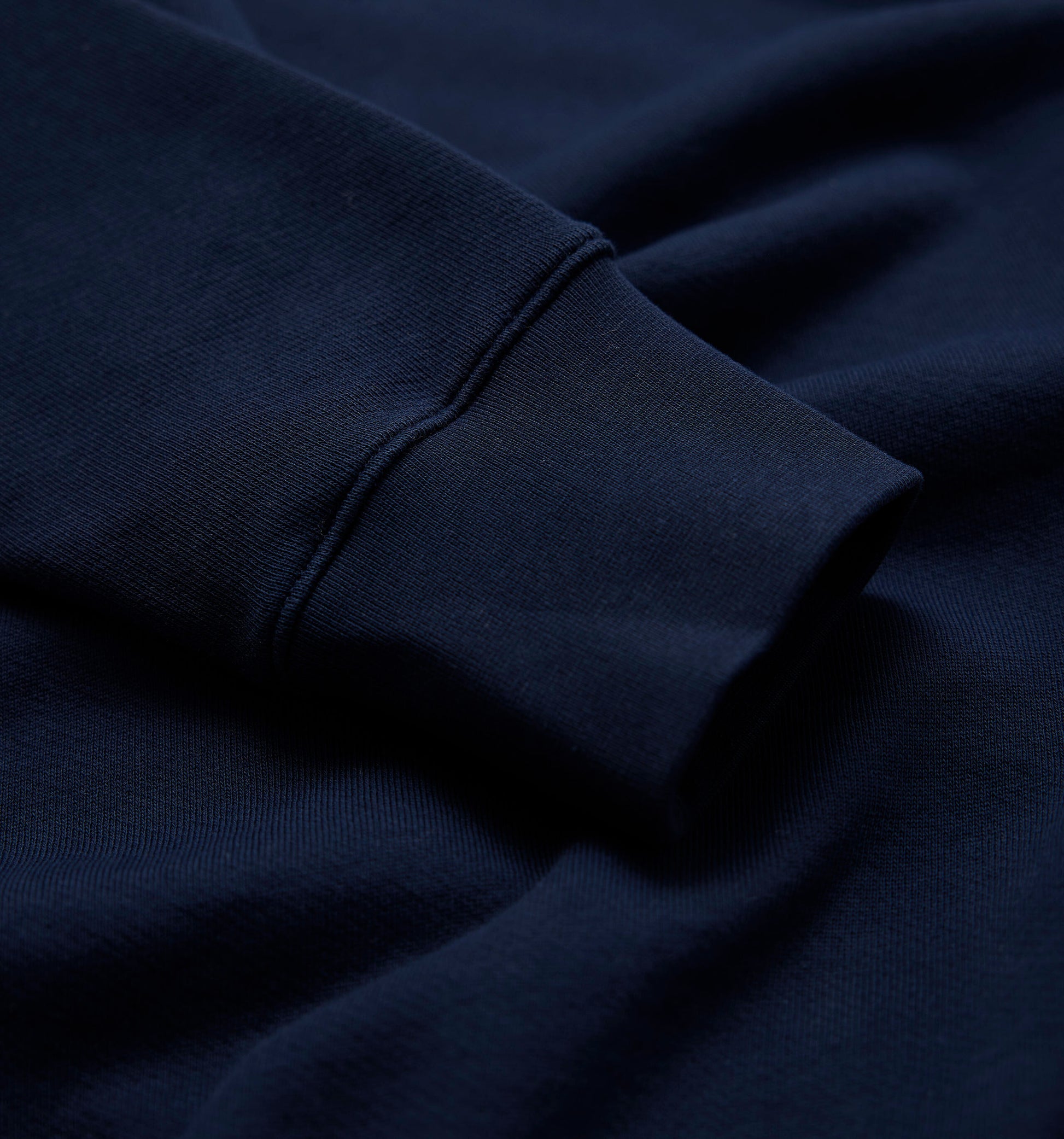The George - French Terry Cotton Sweatshirt  In Navy From King Essentials