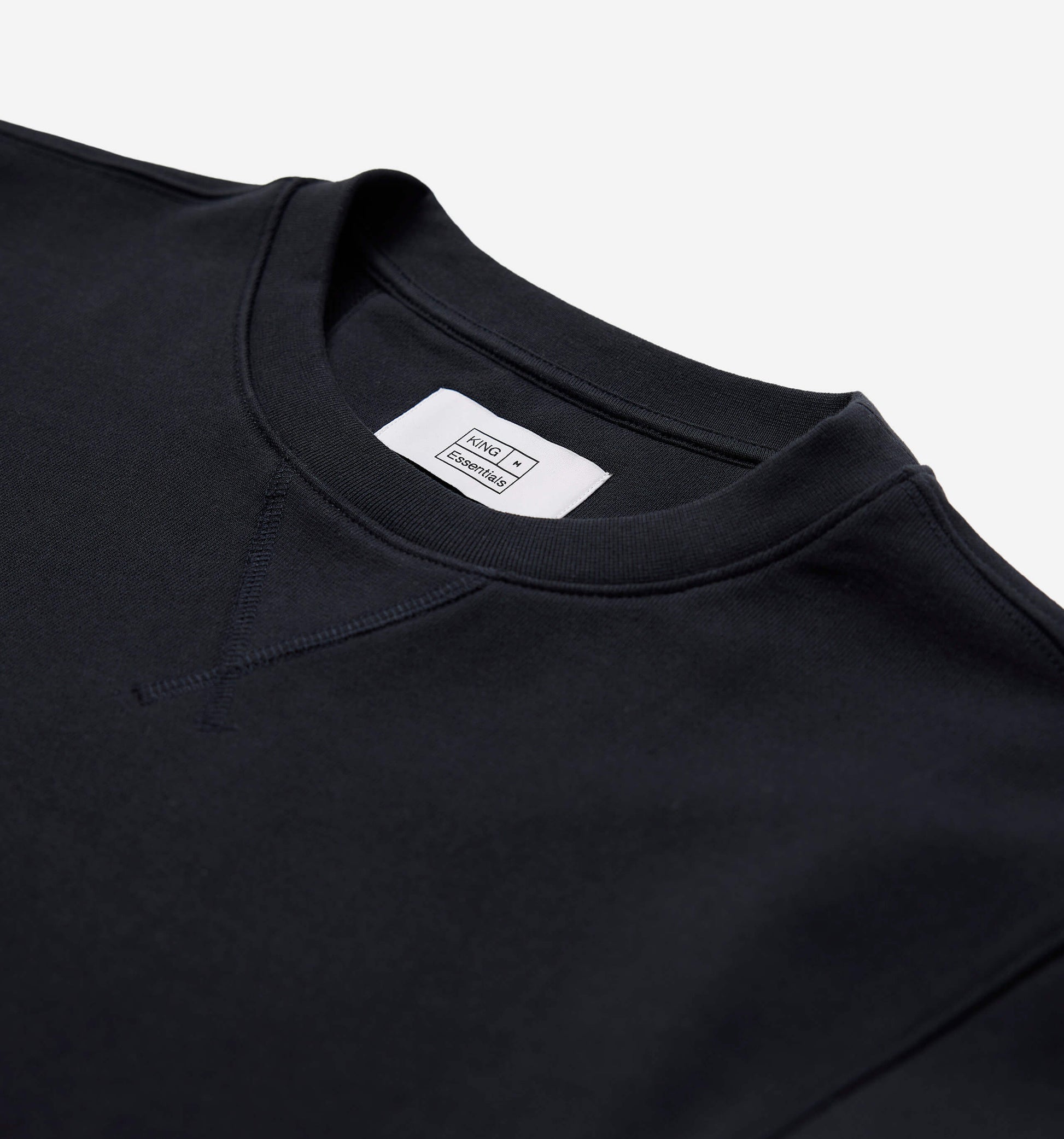 The George - French Terry Cotton Sweatshirt  In Black From King Essentials