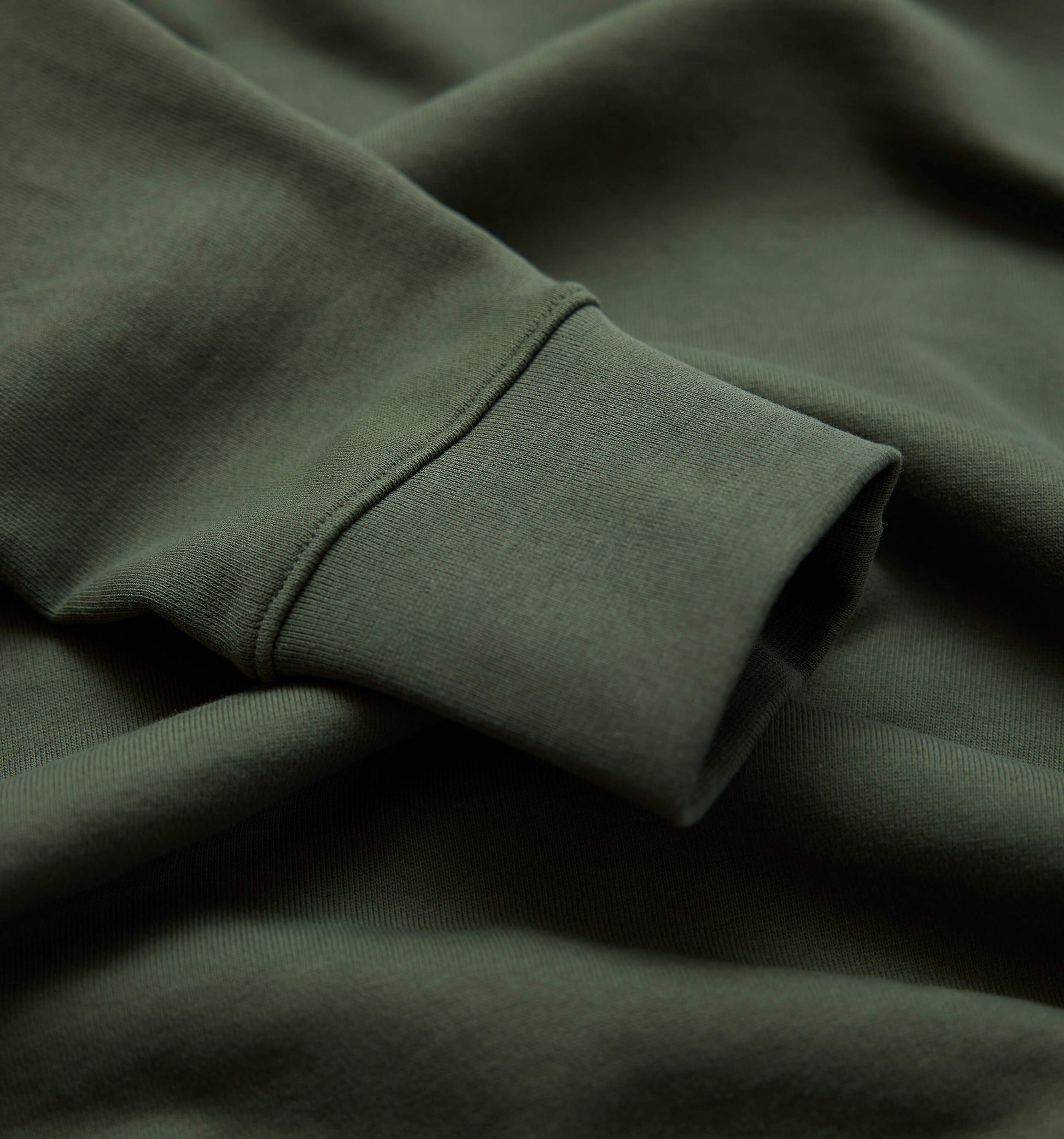 The George - French Terry Cotton Sweatshirt  In Green From King Essentials