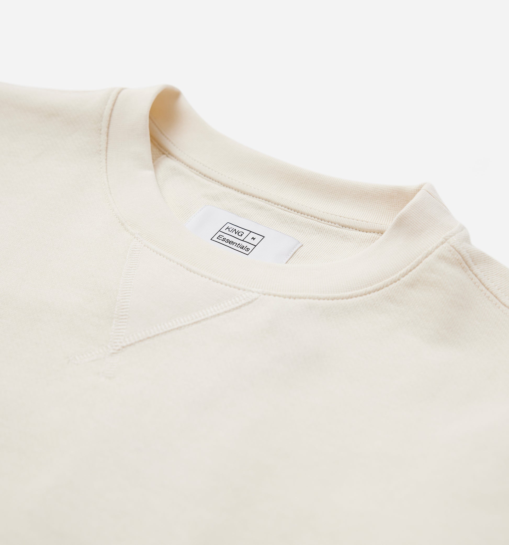 The George - French Terry Cotton Sweatshirt  In Beige From King Essentials