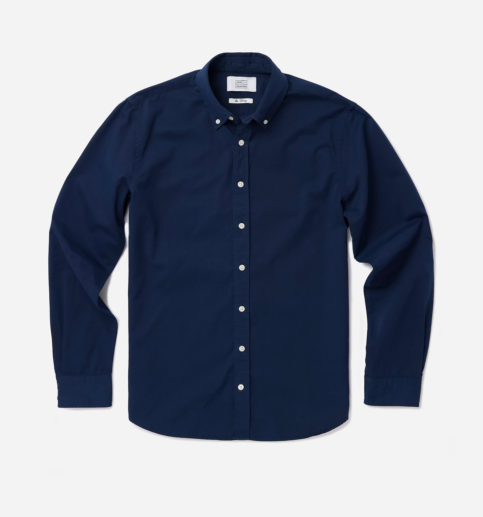 The Tommy - Button Down Garment Dyed Shirt In Navy Blazer From King Essentials