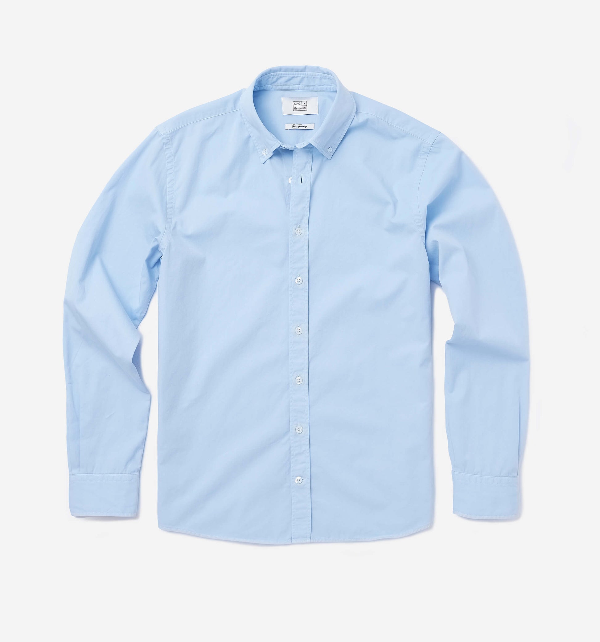 The Tommy - Button Down Garment Dyed Shirt In Cerulean From King Essentials