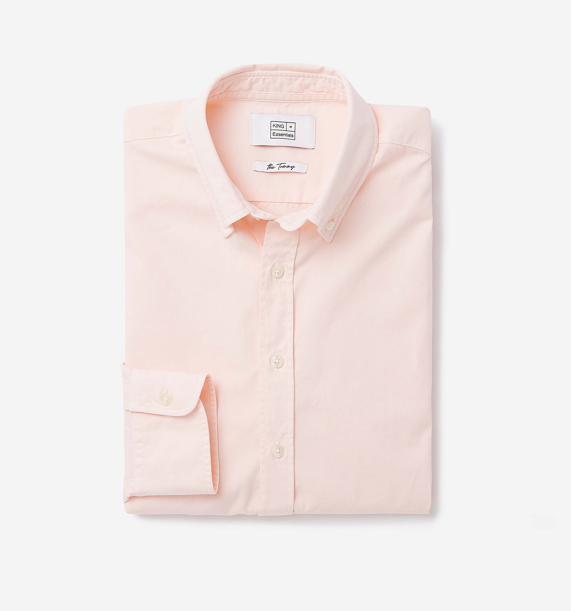 The Tommy - Button Down Garment Dyed Shirt In Cloud Pink From King Essentials