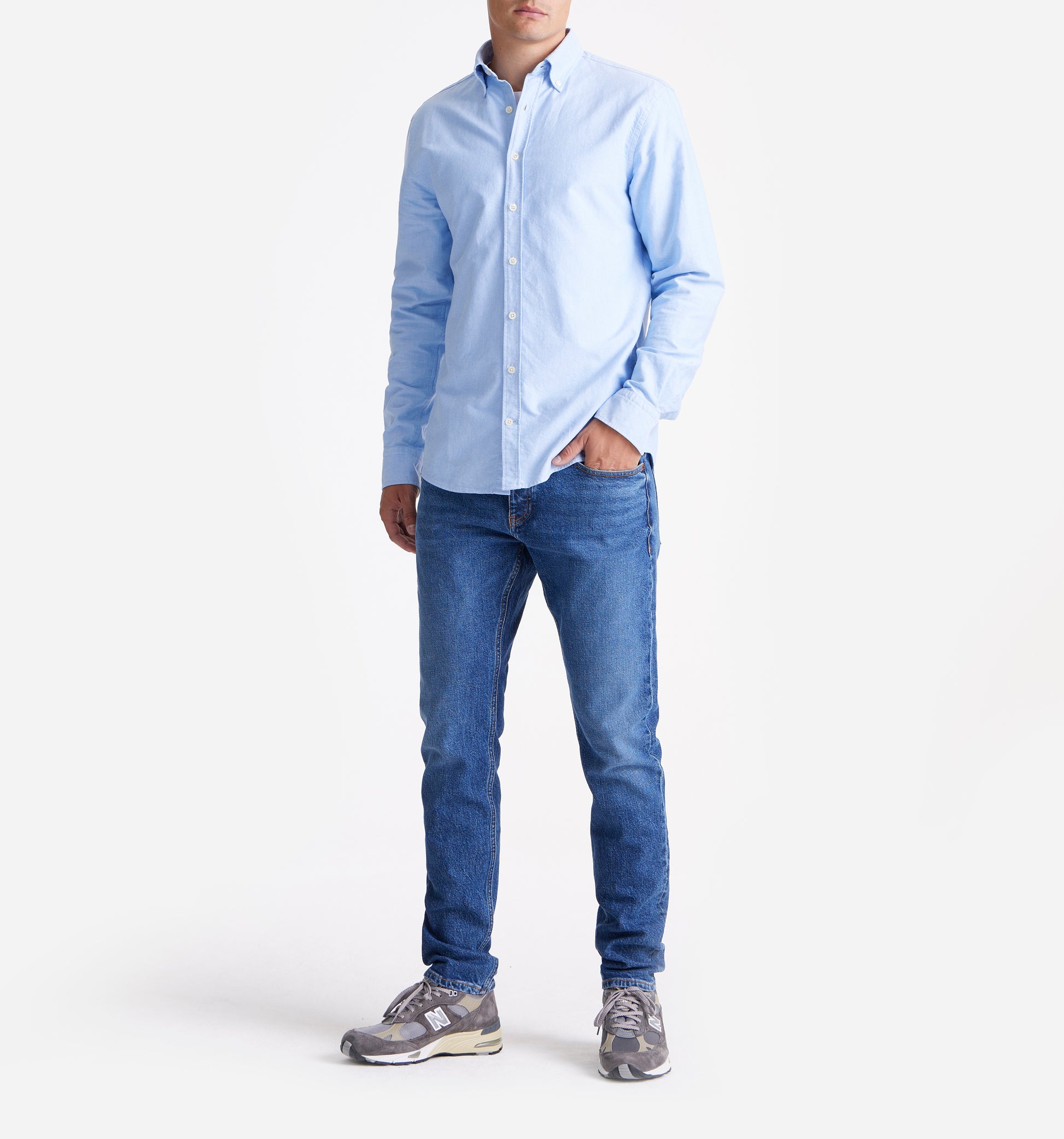The Tommy - Button Down Oxford Shirt In Light Blue From King Essentials