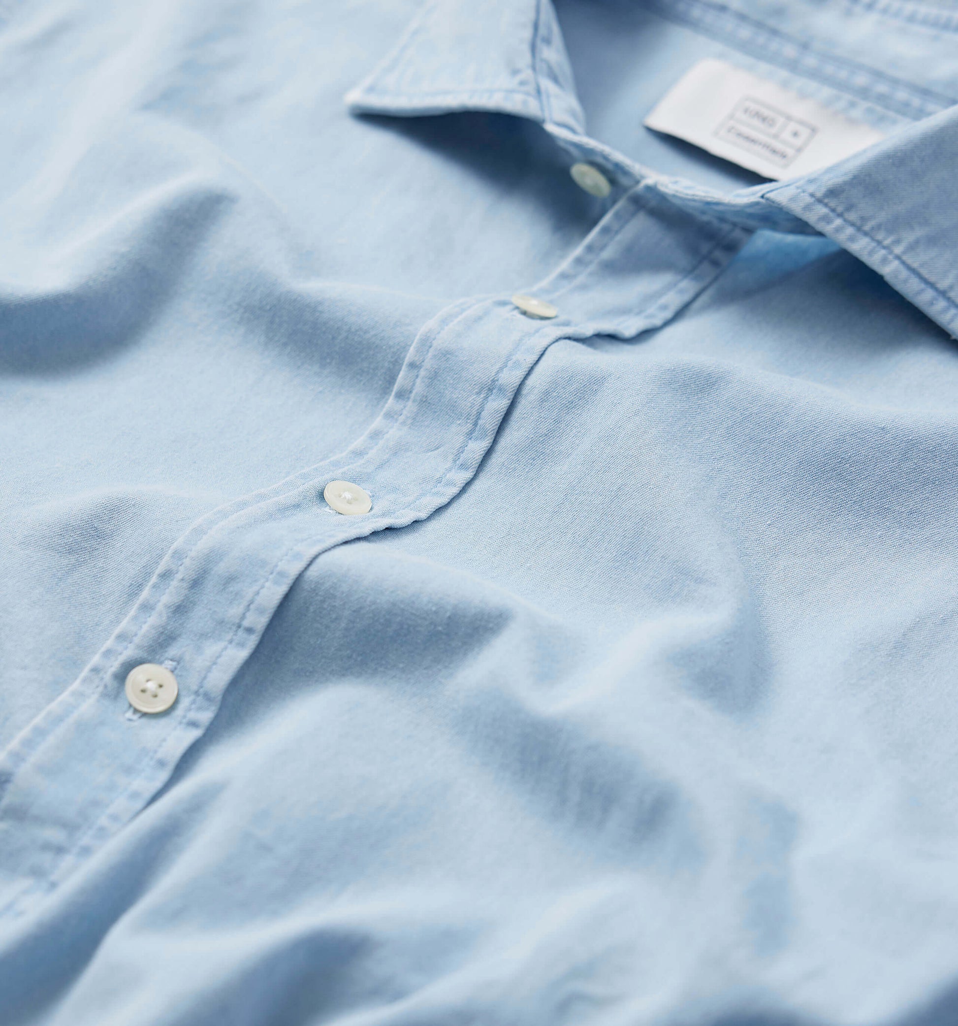 The William - Widespread Denim Shirt In Light Chambray From King Essentials