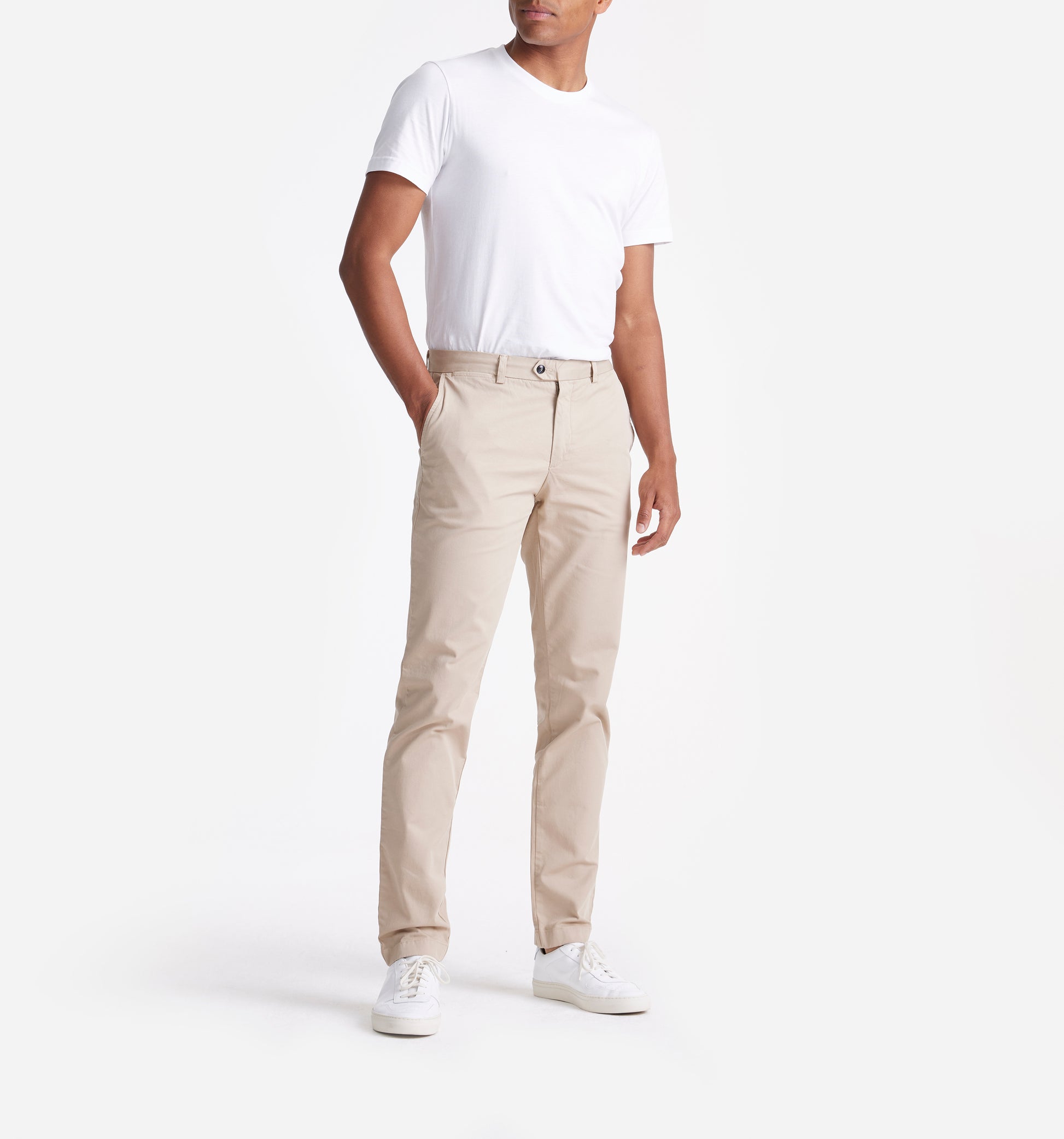 The Harry - Cotton-Stretch Chino In Light Brown From King Essentials