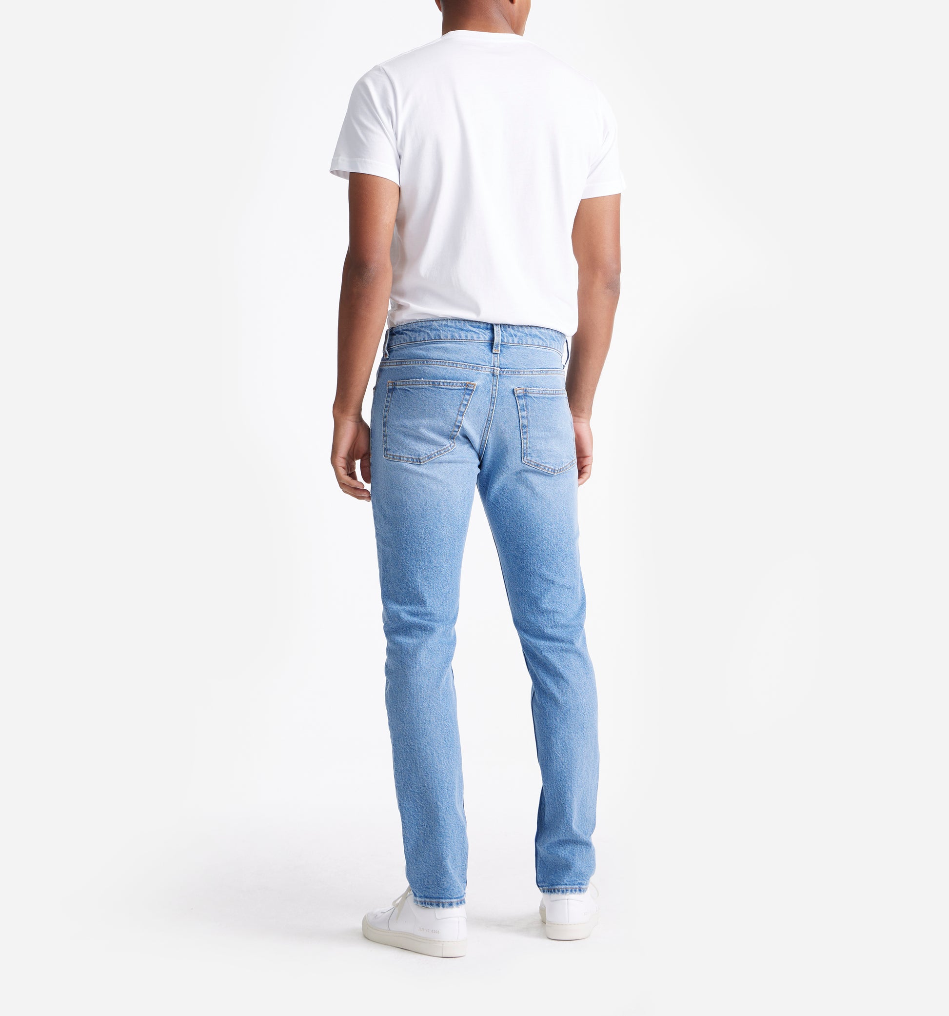 The Jason - Cotton-Stretch Light Blue Jeans | Light Blue | King Essentials | Model Back