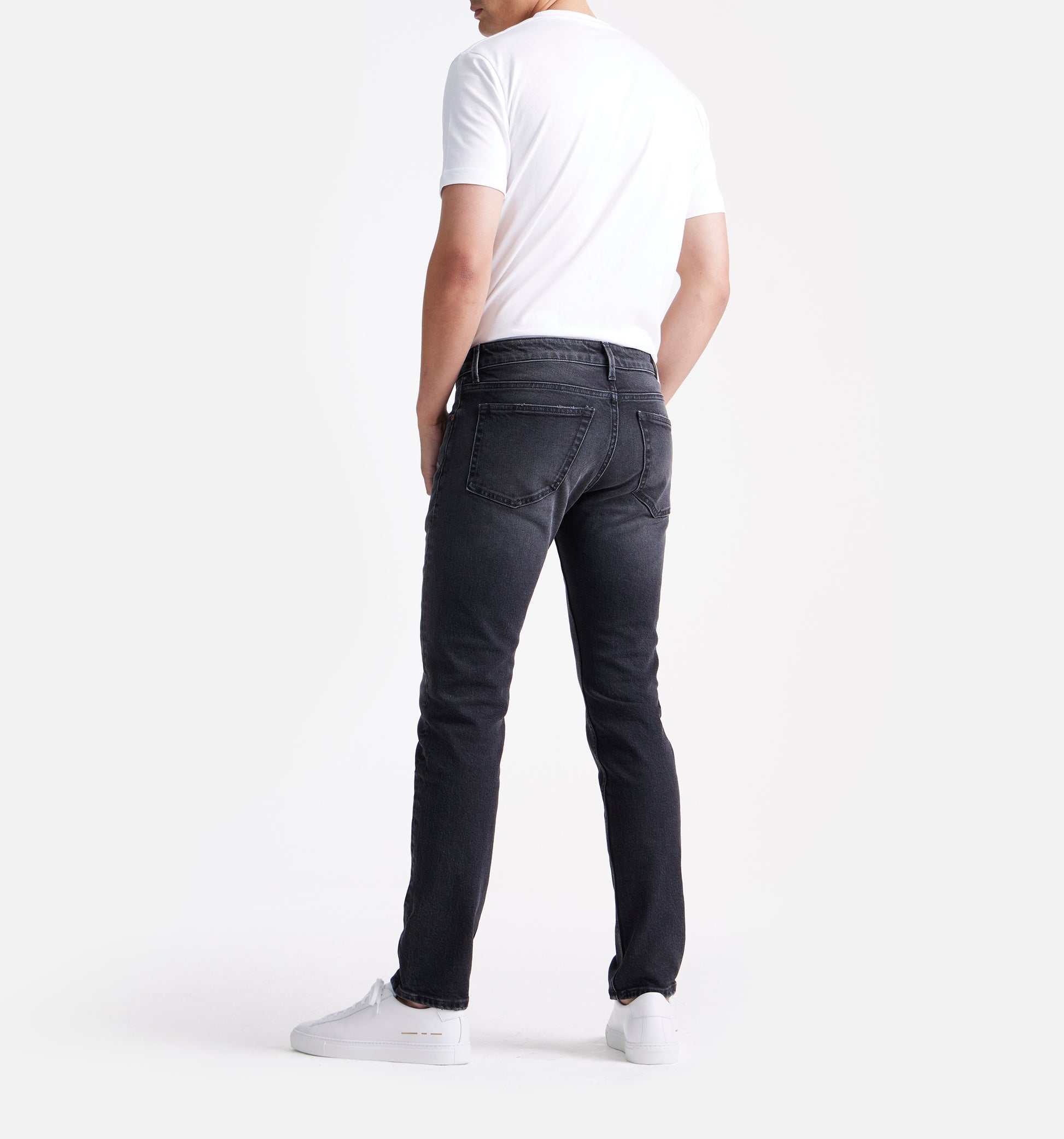 The Jason - Cotton-Stretch Black Wash Jeans | Black | King Essentials | Model Back